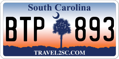 SC license plate BTP893