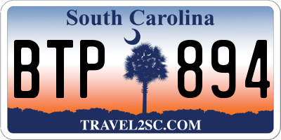 SC license plate BTP894