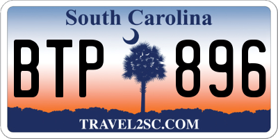 SC license plate BTP896