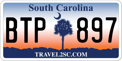 SC license plate BTP897