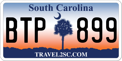 SC license plate BTP899