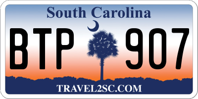 SC license plate BTP907