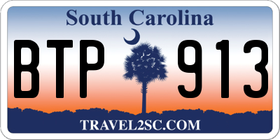 SC license plate BTP913