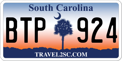 SC license plate BTP924