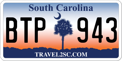 SC license plate BTP943