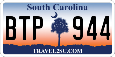 SC license plate BTP944
