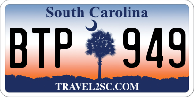 SC license plate BTP949