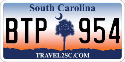 SC license plate BTP954