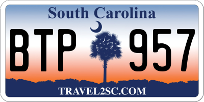 SC license plate BTP957