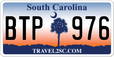 SC license plate BTP976