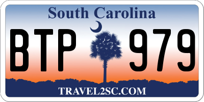 SC license plate BTP979