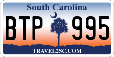 SC license plate BTP995