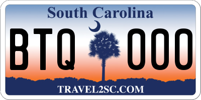 SC license plate BTQ000