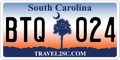 SC license plate BTQ024