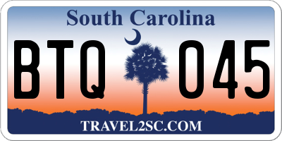 SC license plate BTQ045