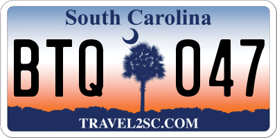 SC license plate BTQ047