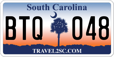 SC license plate BTQ048