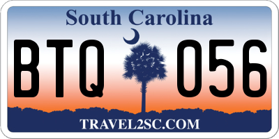 SC license plate BTQ056