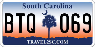 SC license plate BTQ069
