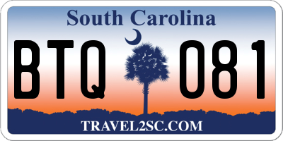 SC license plate BTQ081