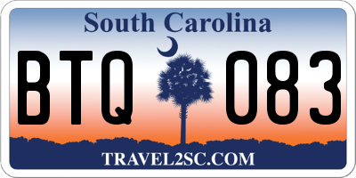 SC license plate BTQ083