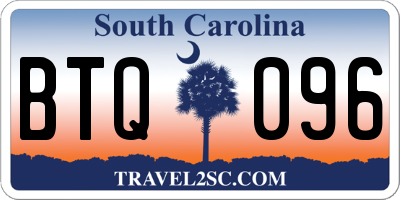 SC license plate BTQ096