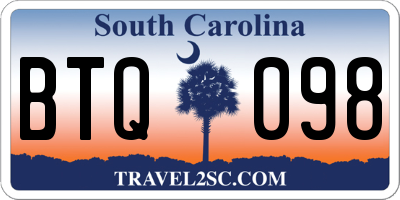 SC license plate BTQ098