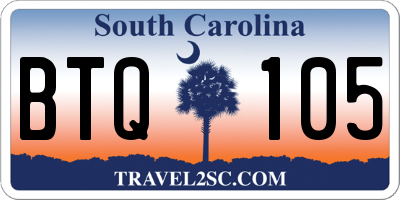 SC license plate BTQ105