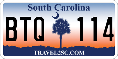 SC license plate BTQ114