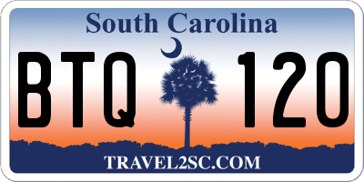 SC license plate BTQ120
