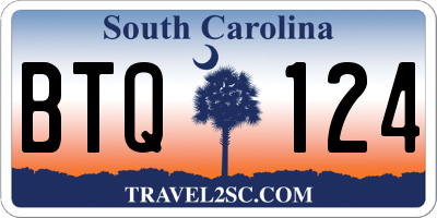 SC license plate BTQ124