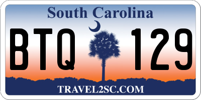 SC license plate BTQ129
