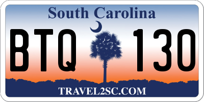 SC license plate BTQ130