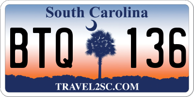 SC license plate BTQ136