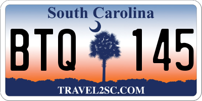 SC license plate BTQ145