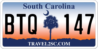 SC license plate BTQ147