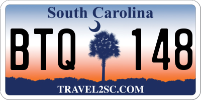 SC license plate BTQ148