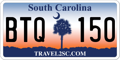 SC license plate BTQ150
