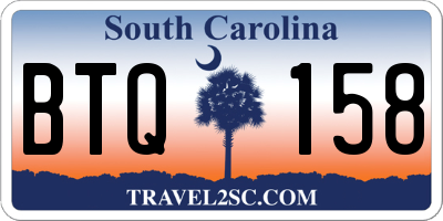 SC license plate BTQ158
