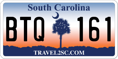 SC license plate BTQ161