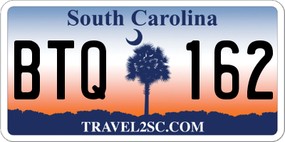 SC license plate BTQ162