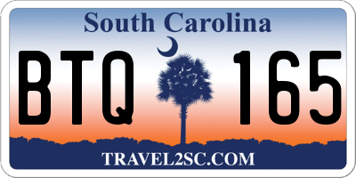 SC license plate BTQ165