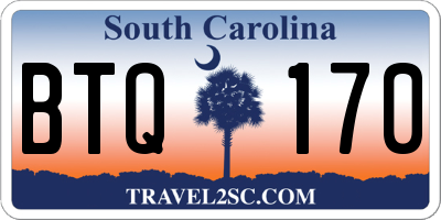 SC license plate BTQ170
