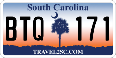 SC license plate BTQ171