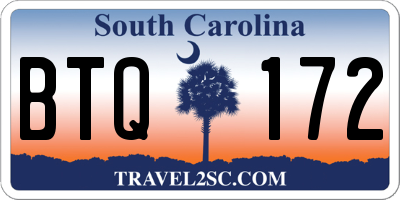 SC license plate BTQ172