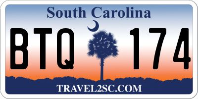 SC license plate BTQ174