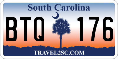 SC license plate BTQ176