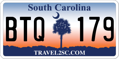 SC license plate BTQ179