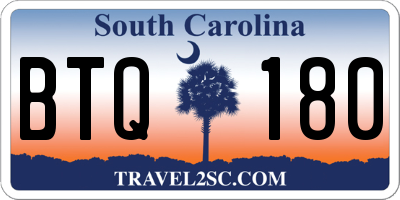 SC license plate BTQ180