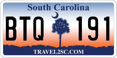 SC license plate BTQ191